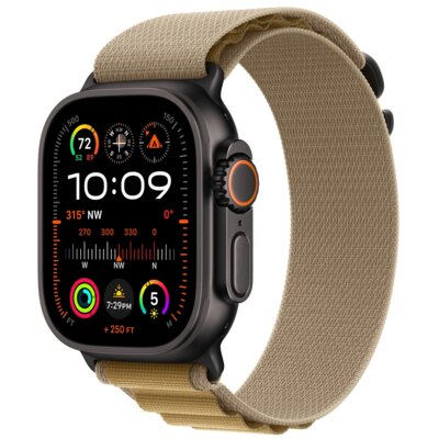 Pasek do Apple Watch (44/45/46/49mm) S Beżowy (Tytan czarny)