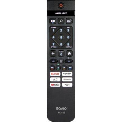 Pilot uniwersalny SAVIO RC-26 do PHILIPS Smart TV Czarny