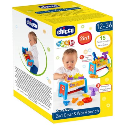 Zabawka edukacyjna CHICCO Warsztat małego majsterkowicza 2w1 00010062100000