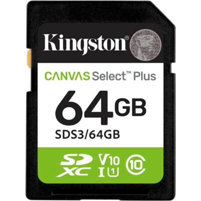 Karta pamięci KINGSTON Canvas Select Plus Gen3 SDXC 64GB