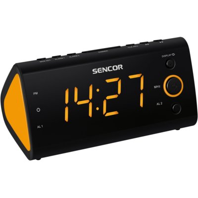 Radiobudzik SENCOR SRC 170 OR Czarno - pomarańczowy