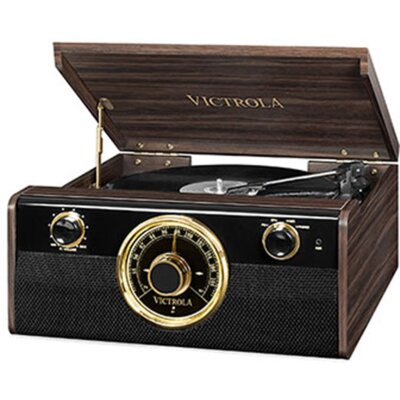 Gramofon VICTROLA RETRO VTA-240-MAHEU Ciemnobrązowy