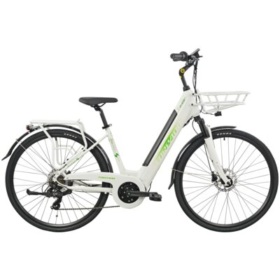 Rower elektryczny GREENTIME Swing D18 28 cali Biały
