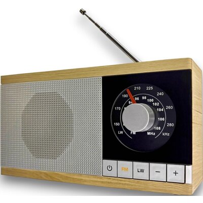 Radio ELTRA Krystyna Analogowe Przenośne Srebrno-drewniany