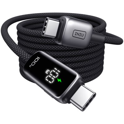Kabel USB-C - USB-C INIU Leopard 100W 2.0 m Czarny