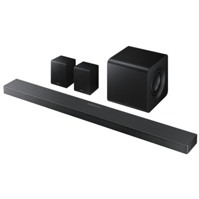 Soundbar SAMSUNG HW-QS750F EN Czarny 5.1.2-kanałowy, Bezprzewodowy Subwoofer, Głośniki Surround, Rotacyjny Design, HDMI eARC