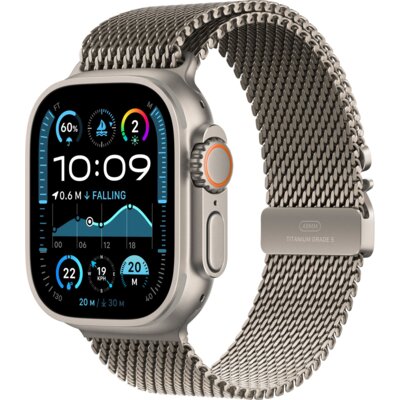 Apple Watch Ultra 2 GPS + Cellular 49mm koperta tytanowa (naturalny) + bransoleta mediolańska z tytanu rozmiar S (naturalny)