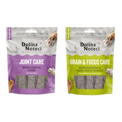Przysmak dla psa DOLINA NOTECI Smart Chews Joint Care 100 g + Smart Chews Brain & Focus Care 140 g