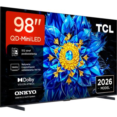 Telewizor TCL 98P8L 98" QD-Mini LED 4K 144Hz VRR Google TV Dolby Atmos Dolby Vision HDMI 2.1