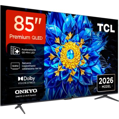 Telewizor TCL 85P8L 85" QD-Mini LED 4K 144Hz VRR Google TV Dolby Atmos Dolby Vision HDMI 2.1