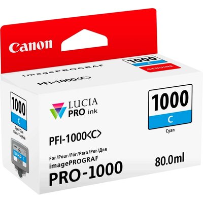 Tusz CANON PFI-1000 C Błękitny 80 ml 0547C001