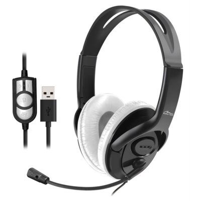 Słuchawki nauszne MEDIA-TECH Epsilon MT3573 Czarno-biały