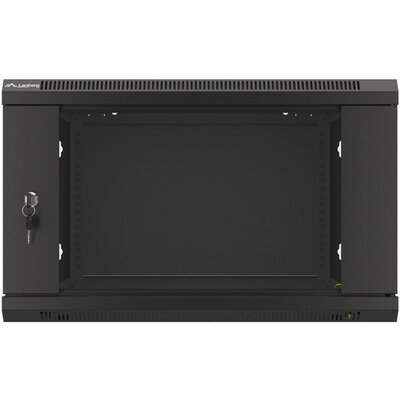 Szafa RACK LANBERG 19" 6U WF01-6606-10B 600 x 600 mm, Wisząca Czarny