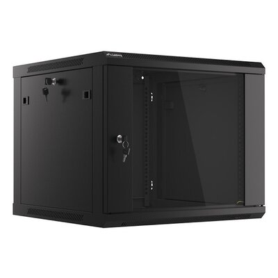 Szafa RACK LANBERG 19" 9U WF01-6609-10B 600 x 600 mm, Wisząca Czarny
