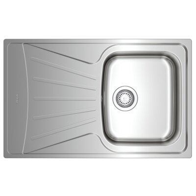Zlewozmywak jednokomorowy z ociekaczem TEKA Starbright 45 E-XM 1B 1D 115120036 Stalowy 50x79
