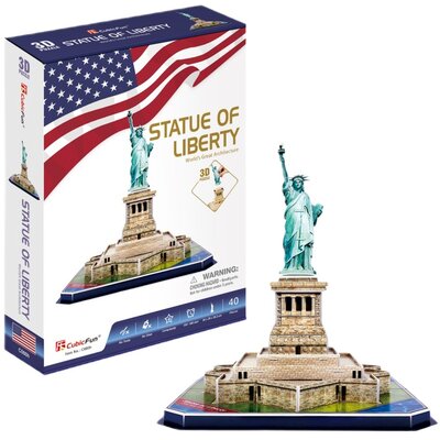 Puzzle 3D CUBIC FUN Statua Wolności C080H (40 elementów)