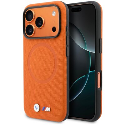 Etui BMW M FW Logo Metal MagSafe do Apple iPhone 17 Pro Pomarańczowy