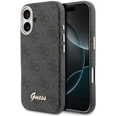Etui GUESS 4G Script MagSafe do Apple iPhone 17 Czarny