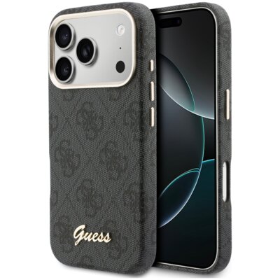 Etui GUESS 4G Script MagSafe do Apple iPhone 17 Pro Max Czarny