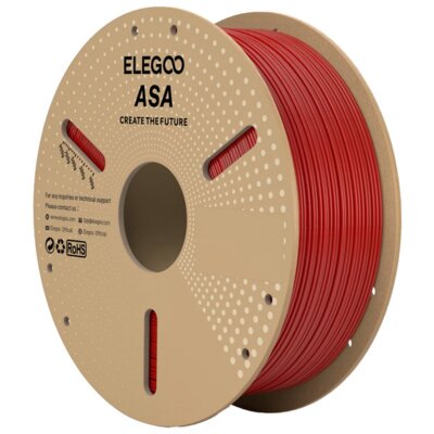 Filament ELEGOO ASA, Średnica 1.75 mm, 1 kg Czerwony
