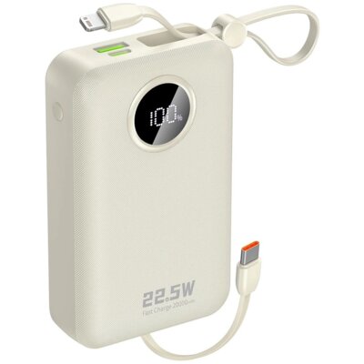 Powerbank DUADO K14+ 20000 mAh 22.5W PD SCP QC FCP AFC Biały