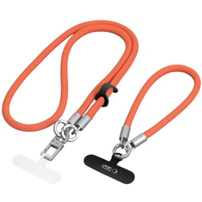 Smycz do telefonu TECH-PROTECT C10S Rope Crossbody & Wrist Pomarańczowy