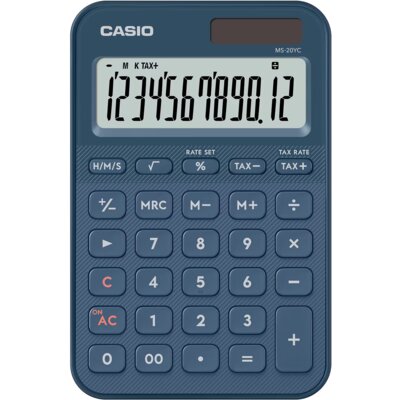 Kalkulator CASIO MS-20YC-NY Zasilanie bateryjno-słoneczne, Niezależna pamięć