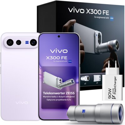 Smartfon VIVO X300 FE 5G 12/512GB 6.31" 120Hz Fioletowy + Zestaw fotograficzny