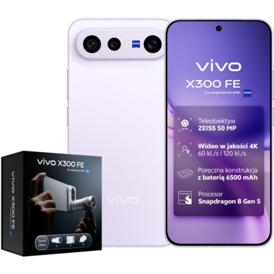 Smartfon VIVO X300 FE 5G 12/512GB 6.31" 120Hz Fioletowy + Zestaw fotograficzny