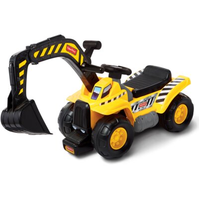Jeździk FISHER PRICE Z dźwigiem 8228 Czarno-żółty