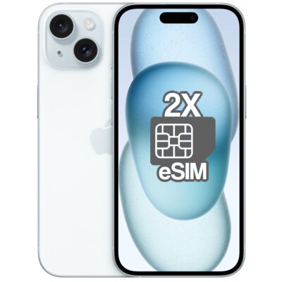 Smartfon APPLE iPhone 15 (odnowiony, nieaktywowany) 5G 128GB 6.1" Niebieski (CPO) 2x eSIM