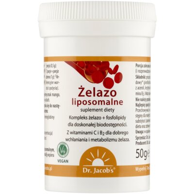 Kompleks witamin i minerałów DR. JACOB'S Żelazo liposomalne (50 g)