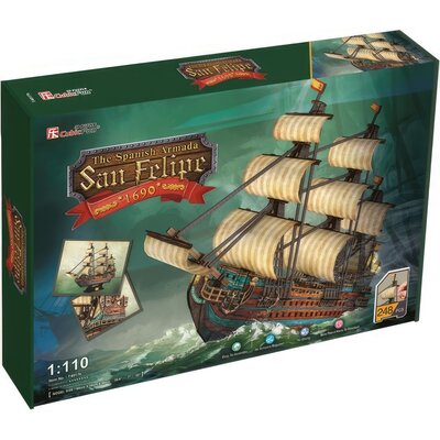 Puzzle 3D CUBIC FUN Żaglowiec San Felipe T4017H (248 elementów)