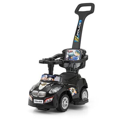 Jeździk MILLY MALLY Happy Czarny rączka