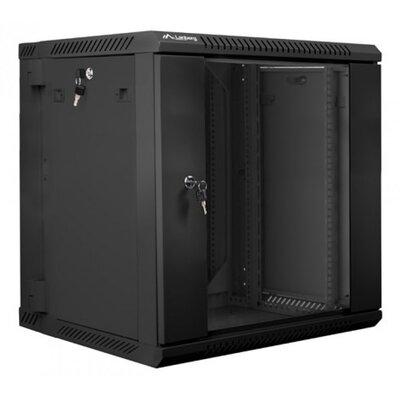 Szafa RACK LANBERG 19" 12U WF02-6612-10B 600 x 600 mm, Wisząca Czarny
