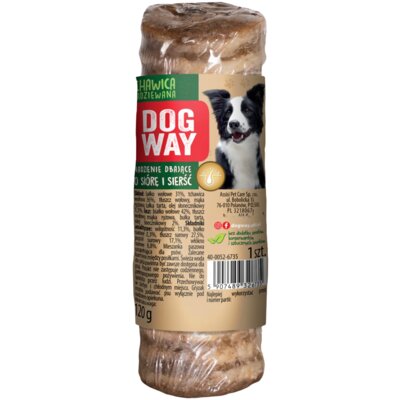 Przysmak dla psa DOGWAY Tchawica mini z nadzieniem Skóra i sierść 120 g