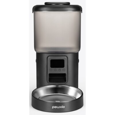 Dozownik karmy automatyczny PELUVIO Crispy Czarny