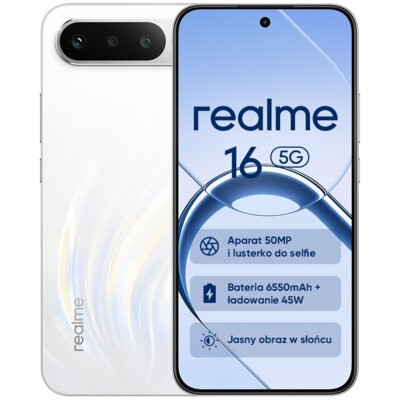 Smartfon REALME 16 5G 8/256GB 6.57" 120Hz Biały