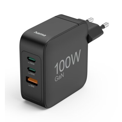 Ładowarka sieciowa HAMA 100W GaN PD/QC 100W Czarny