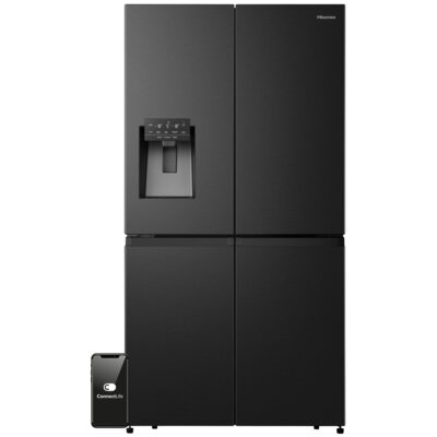 Lodówka HISENSE RQ760N4SBFE MD Side by Side No Frost 178.5cm Czarna Kostkarka Wi-Fi ConnectLife My Fresh Choice