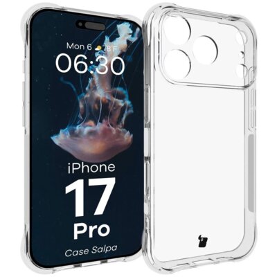Etui BIZON Salpa do Apple iPhone 17 Pro Przezroczysty