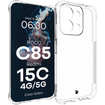 Etui BIZON Salpa do Xiaomi Redmi 15C 4G/5G/Poco C85 4G Przezroczysty
