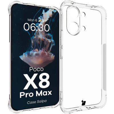 Etui BIZON Salpa do Xiaomi Poco X8 Pro Max Przezroczysty