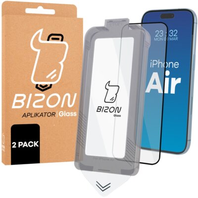 Szkło hartowane BIZON Glass Aplikator do Apple iPhone Air (2 szt.)