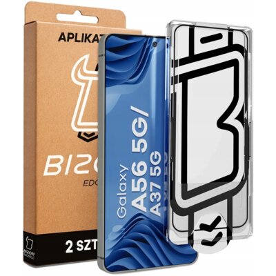 Szkło hartowane BIZON Aplikator Edge do Samsung Galaxy A56 5G/A37 5G (2 szt.)