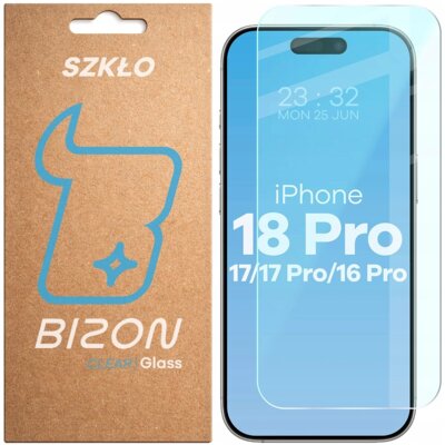 Szkło hartowane BIZON Clear do Apple iPhone 16 Pro/17/17 Pro/18 Pro