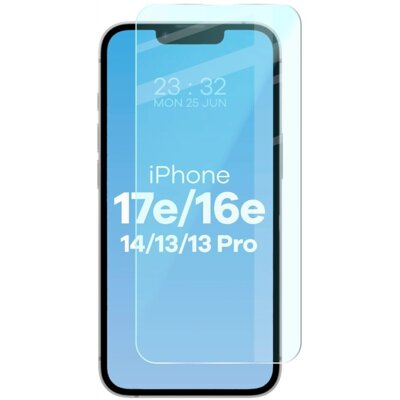 Szkło hartowane BIZON Clear do Apple iPhone 13/13 Pro/14/16e/17e