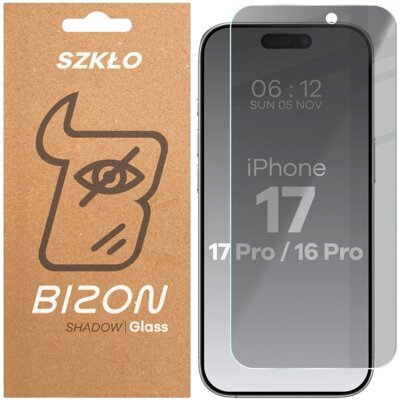 Szkło hartowane BIZON Clear Shadow do Apple iPhone 16 Pro/17/17 Pro