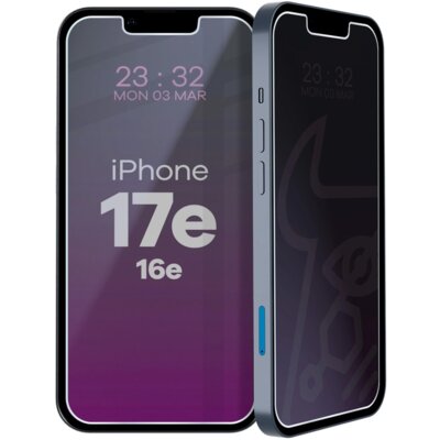 Szkło prywatyzujące BIZON Hybrid Mule Shadow do Apple iPhone 17e/16e