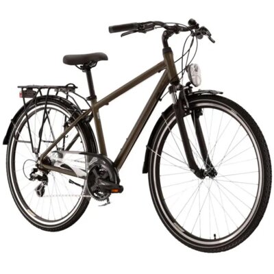 Rower trekkingowy KROSS Trans 2.0 M19 28 cali męski Khaki-czarny mat